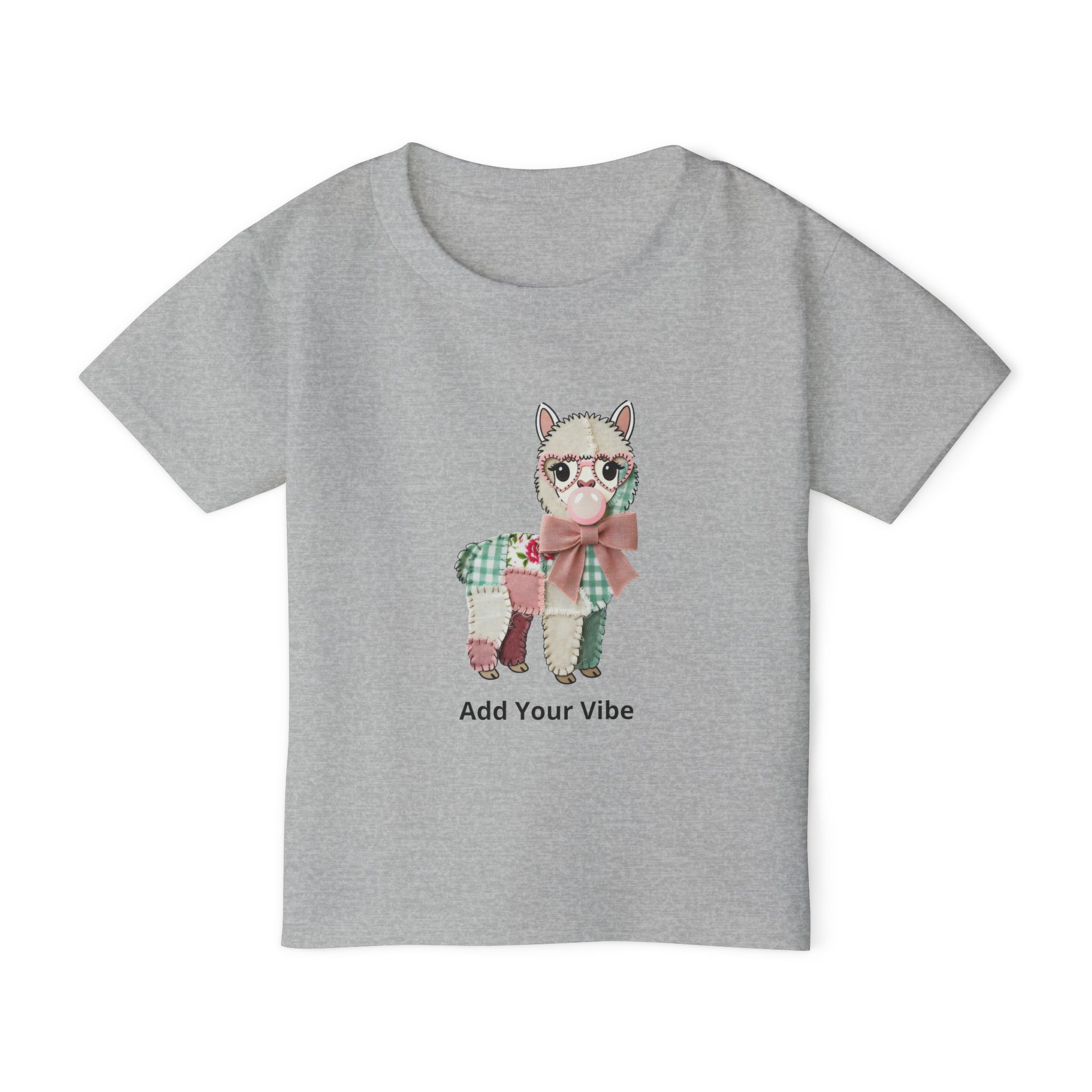 Personalized Toddler Lamb T-Shirt – Custom Name Patchwork Farm Animal Tee - Image 4