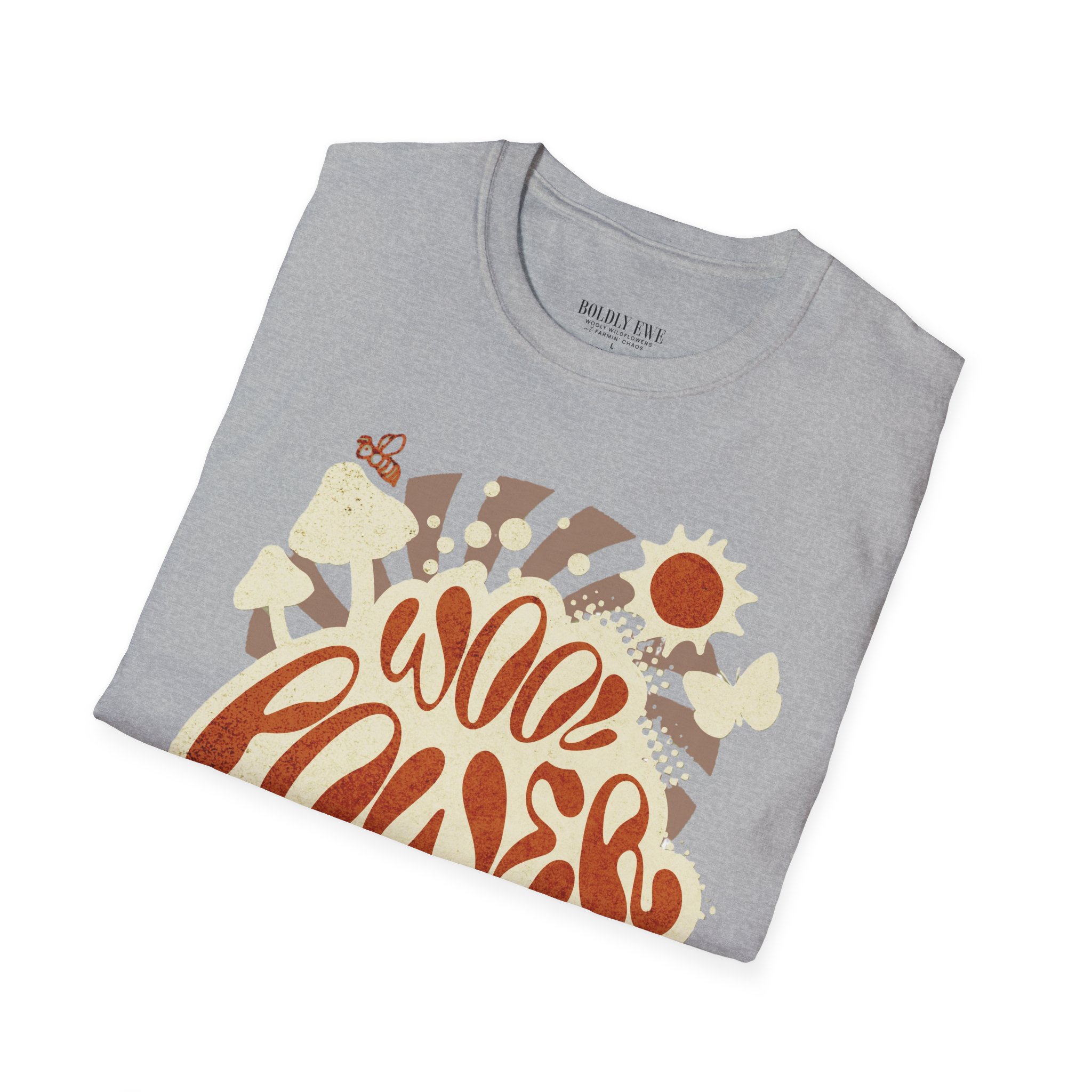 Women’s Wool Power T-Shirt – Boho Retro Sheep Lover Graphic Tee - Image 7