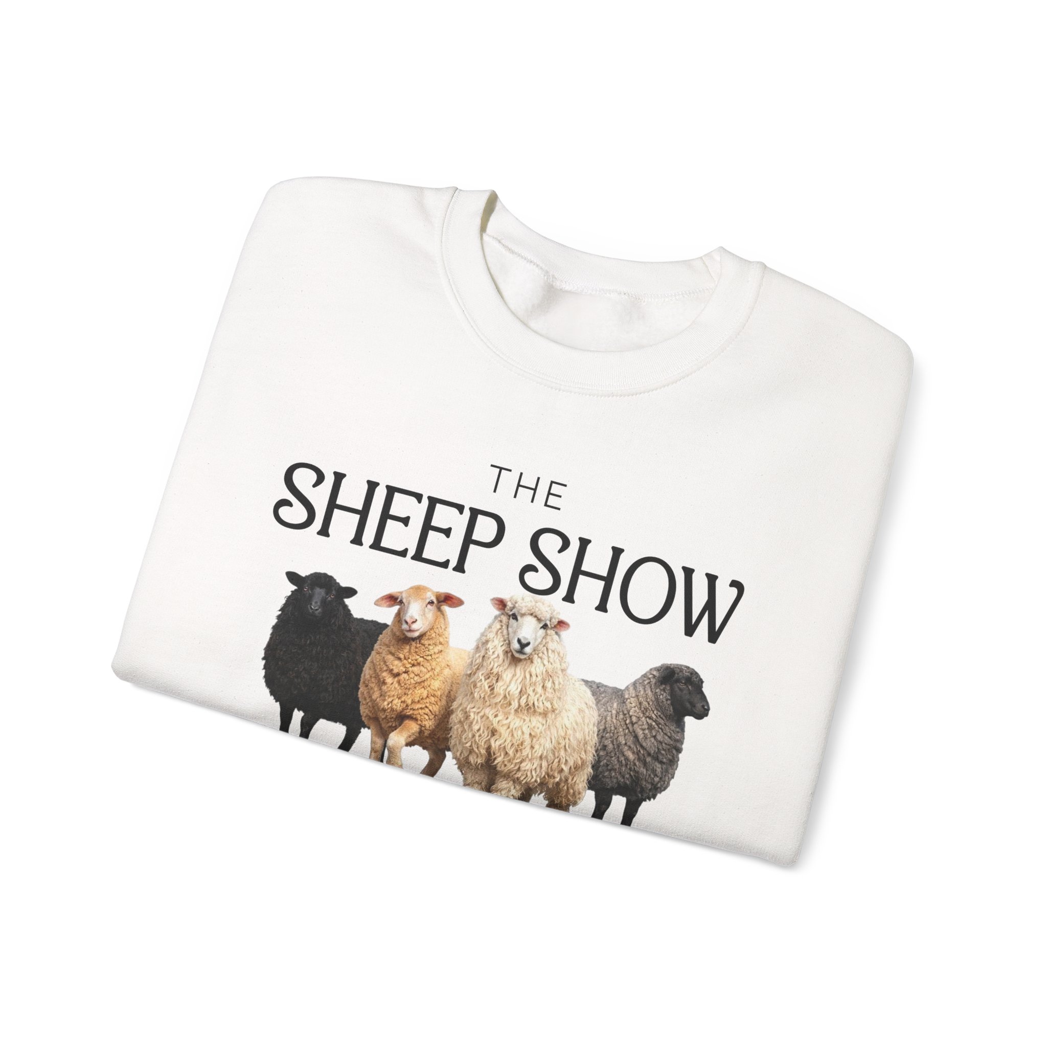 Sheep Show Sweatshirt | Farmin’ Chaos Blossom, Jangle, Aggie & Maple Crewneck - Image 2