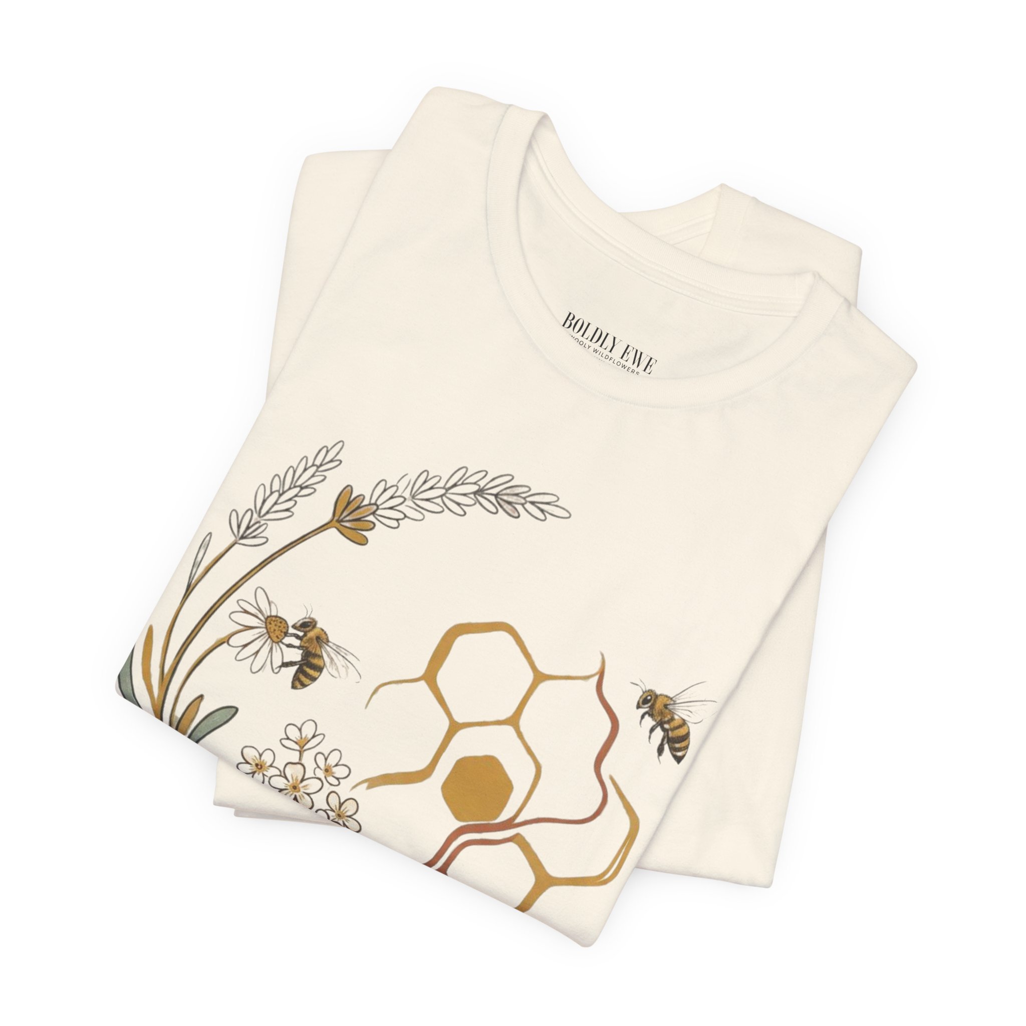 Honeycomb Floral T‑Shirt — Beekeeper Bee Supporter T-Shirt - Image 5