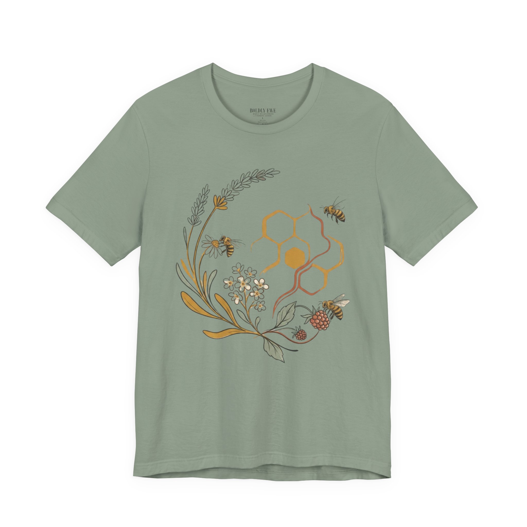 Honeycomb Floral T‑Shirt — Beekeeper Bee Supporter T-Shirt - Image 10