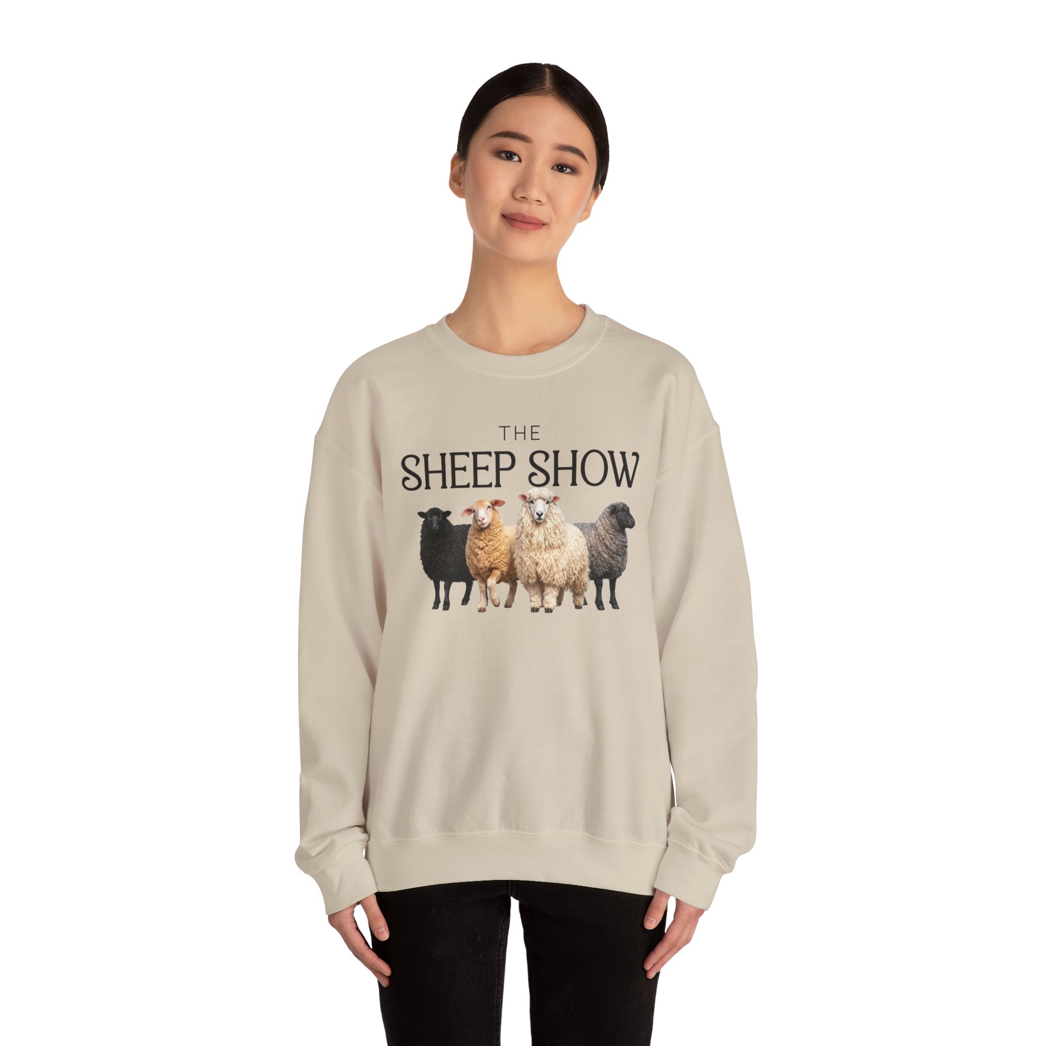 Sheep Show Sweatshirt | Farmin’ Chaos Blossom, Jangle, Aggie & Maple Crewneck - Image 8