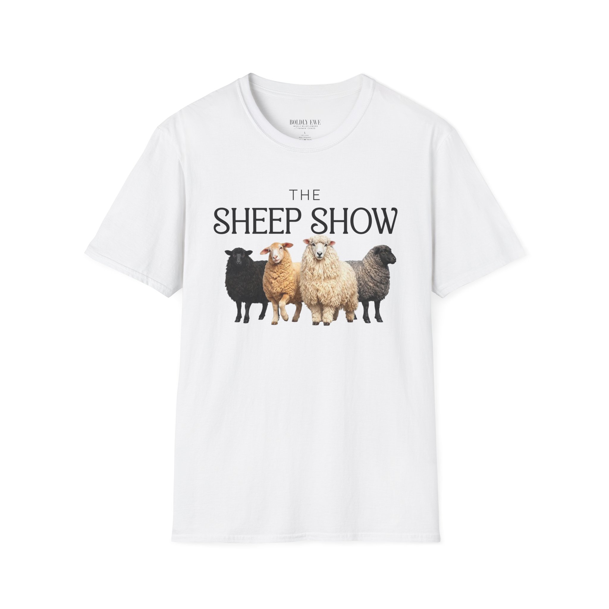 Sheep Show T-Shirt – Farm Graphic Tee Featuring Blossom, Jangle, Aggie & Maple - Image 4