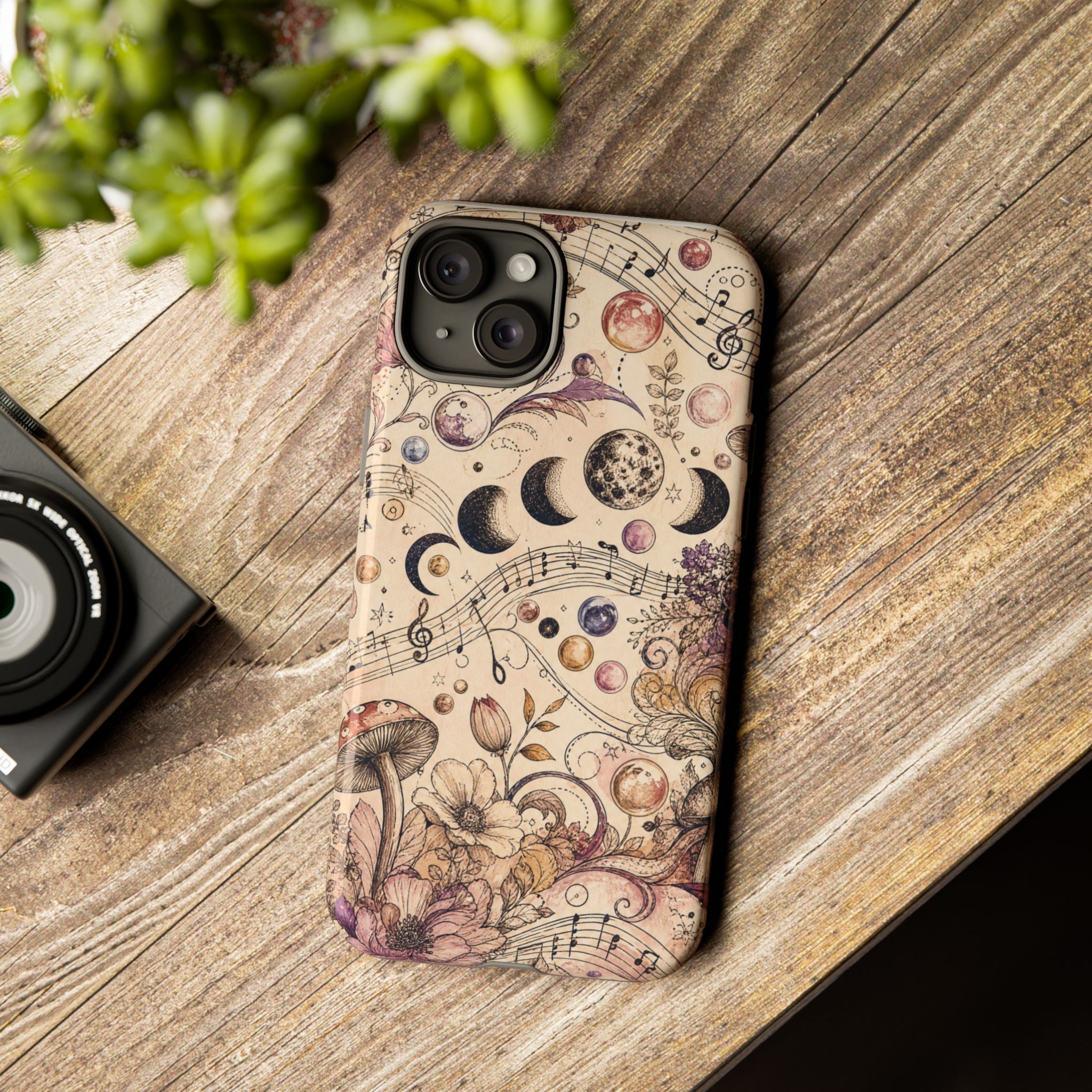 Moonlit Melody Boho Mushroom Phone Case - Image 9