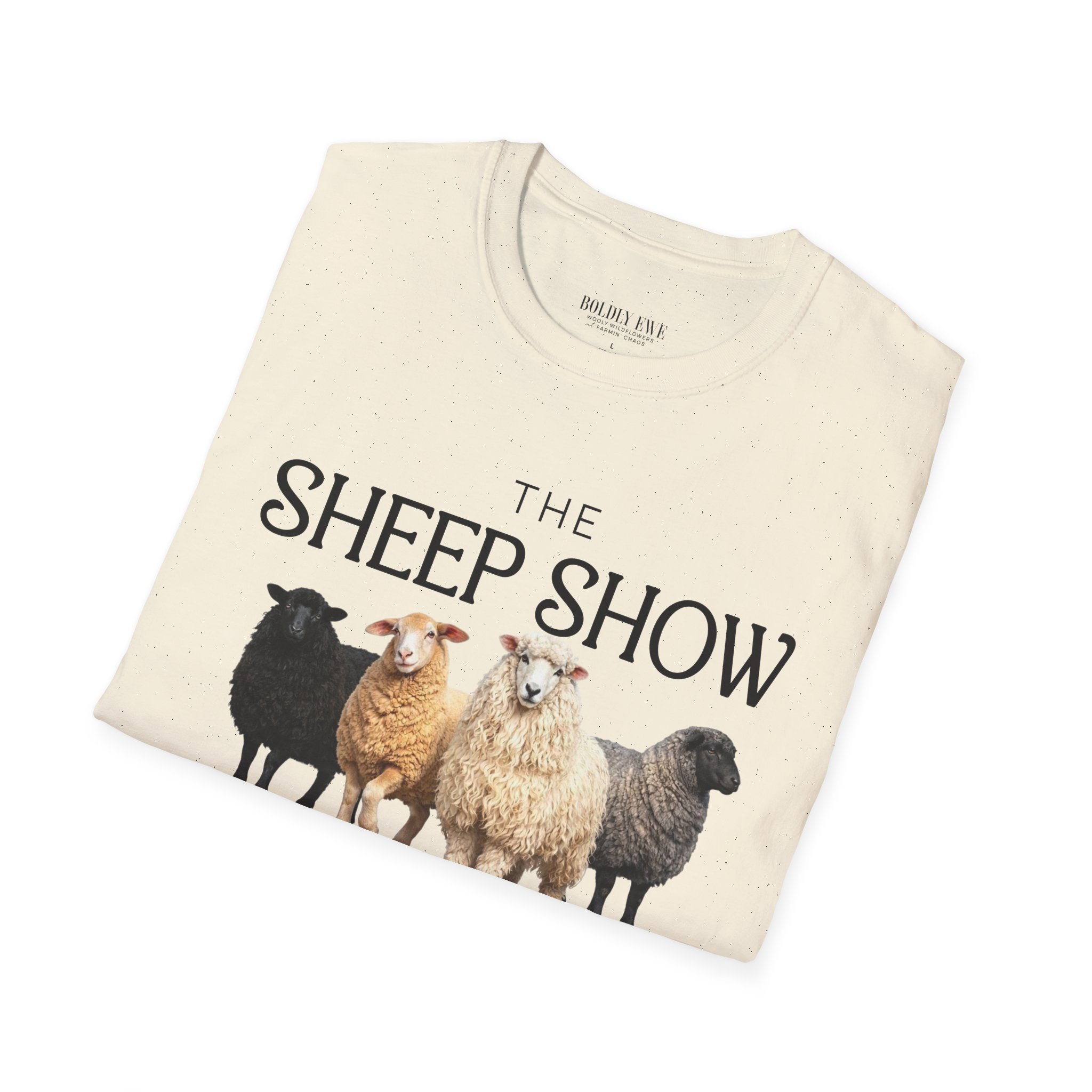 Sheep Show T-Shirt – Farm Graphic Tee Featuring Blossom, Jangle, Aggie & Maple - Image 3