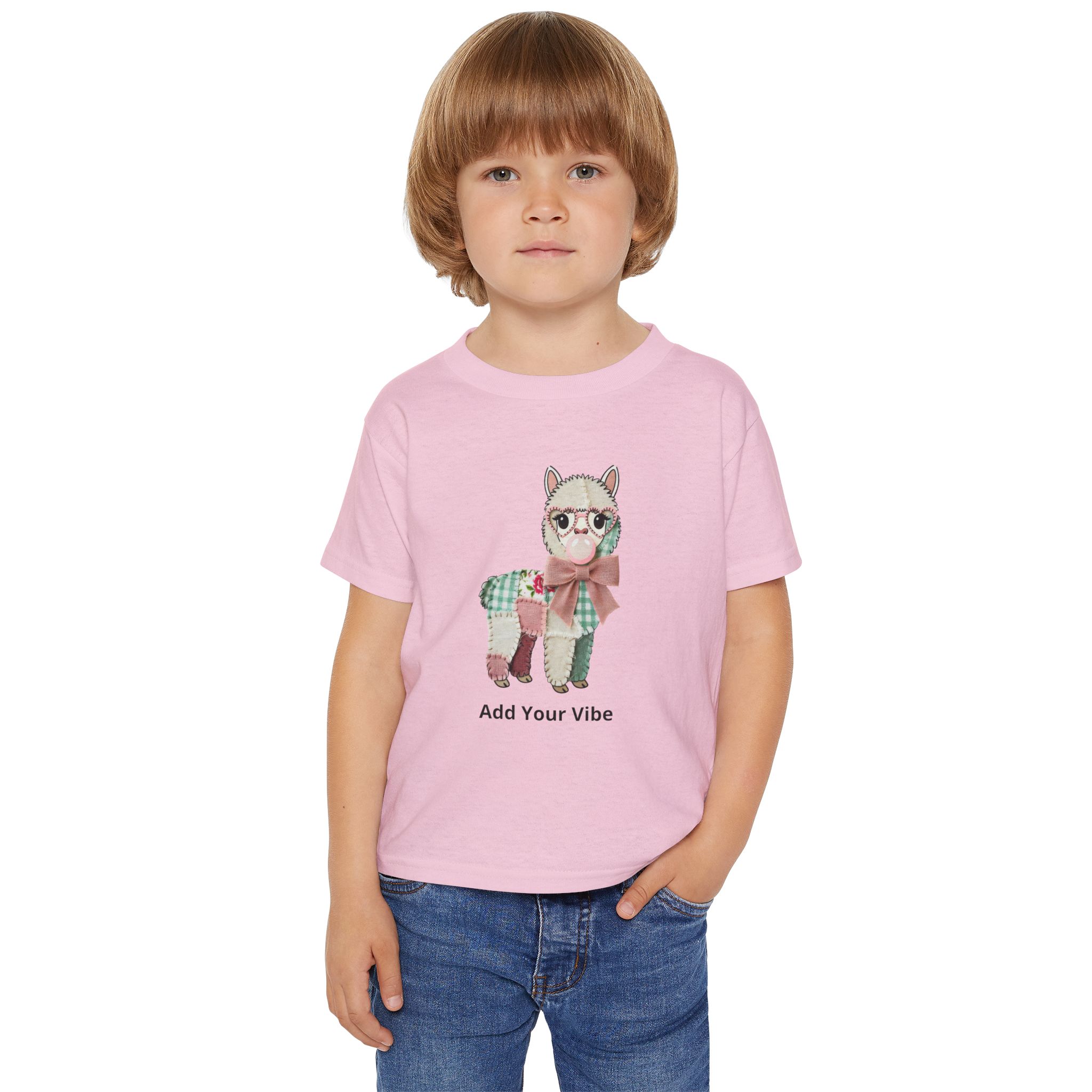 Personalized Toddler Lamb T-Shirt – Custom Name Patchwork Farm Animal Tee - Image 8