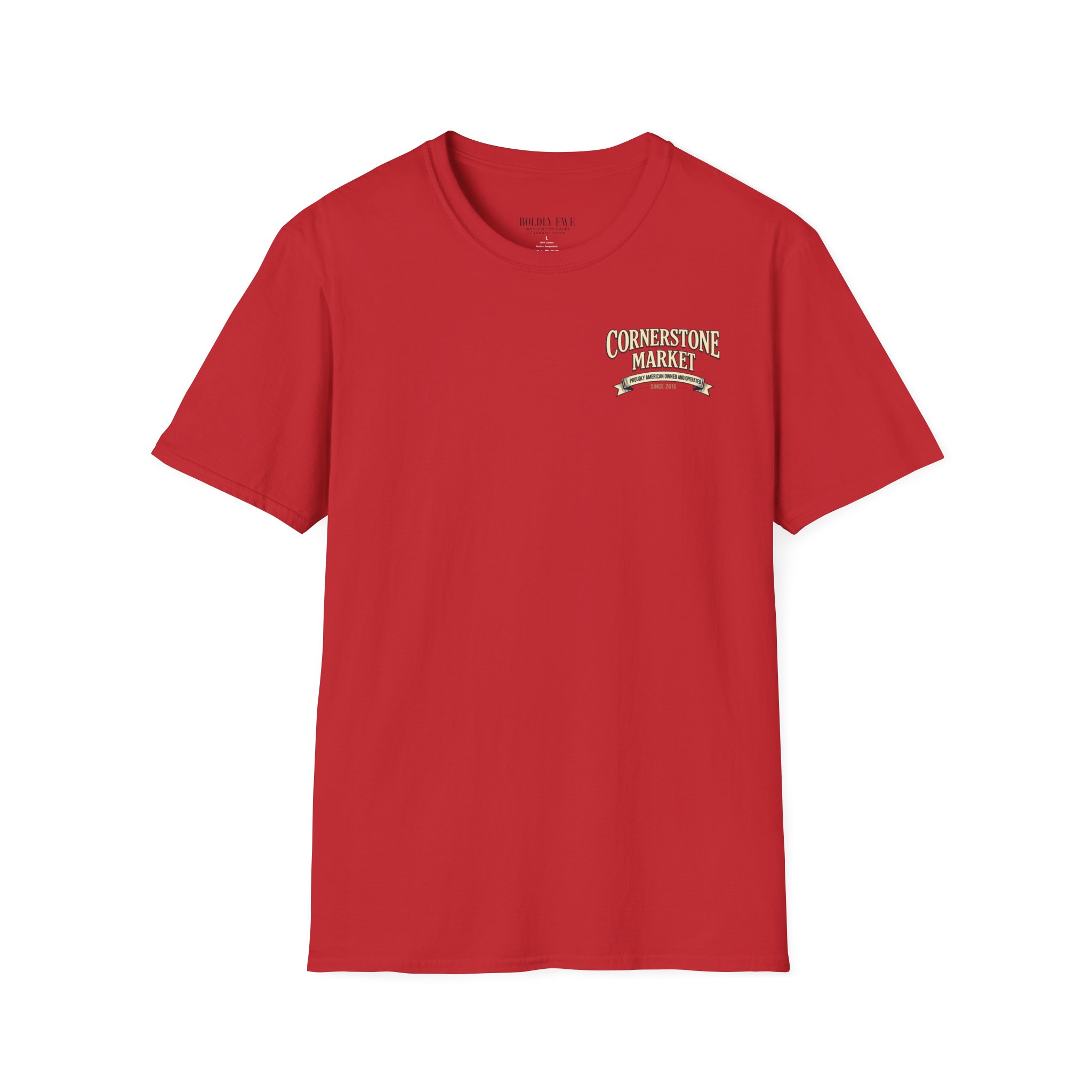 Cornerstone Market Custom T-Shirt – Quaint Country Store Graphic Tee (American Owned) - Image 7