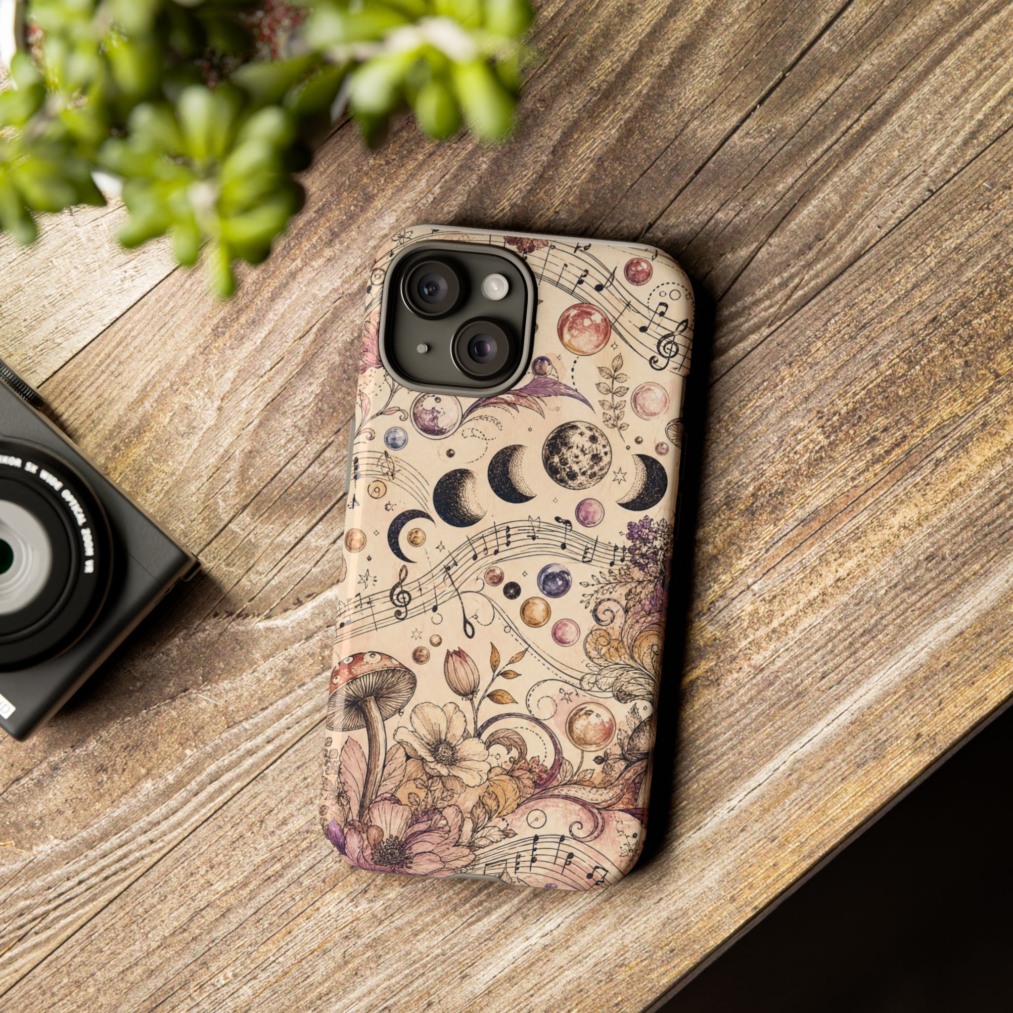 Moonlit Melody Boho Mushroom Phone Case - Image 3
