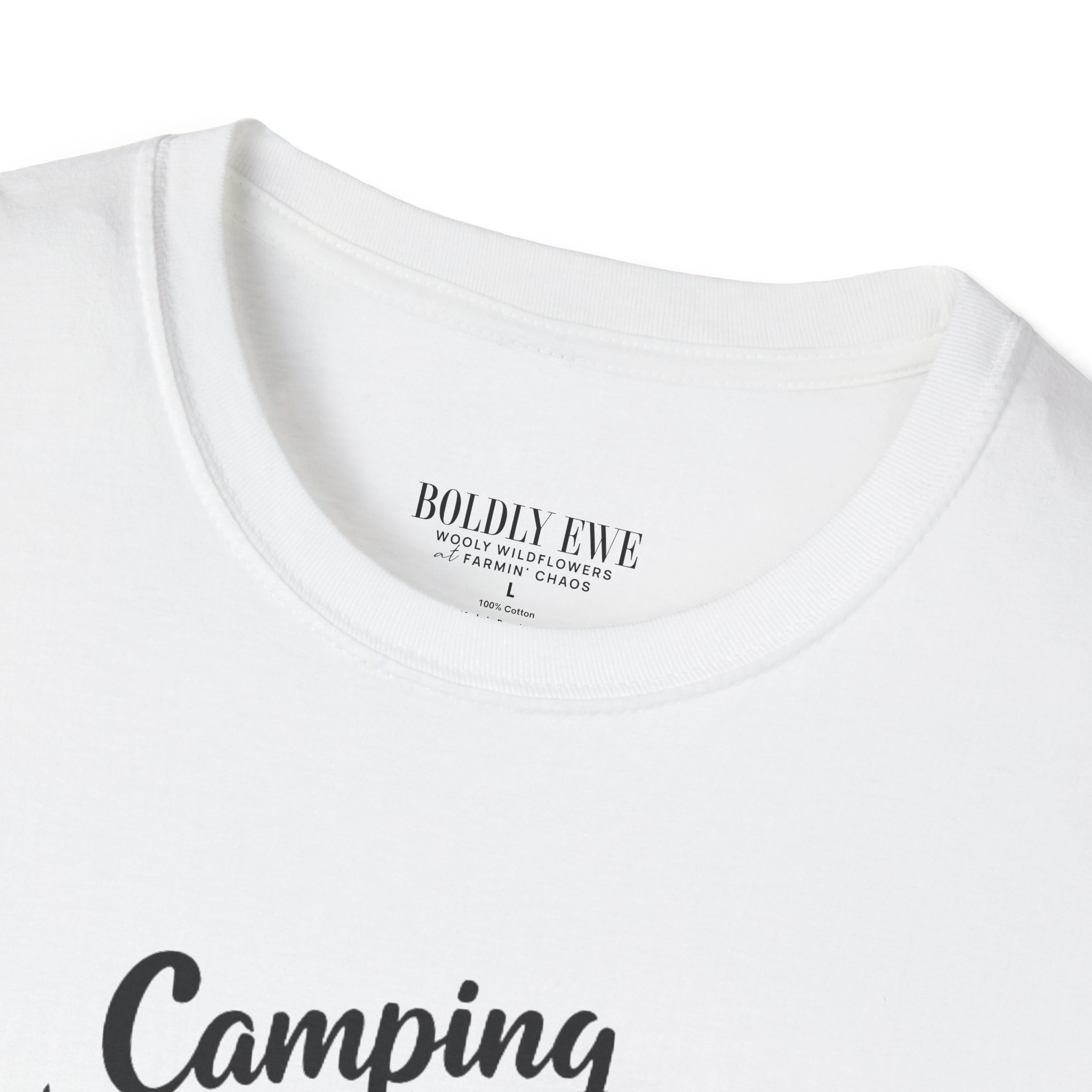 Camping & Chaos Camper T-Shirt — Retro RV, Campfire & Pine Trees Tee - Image 3