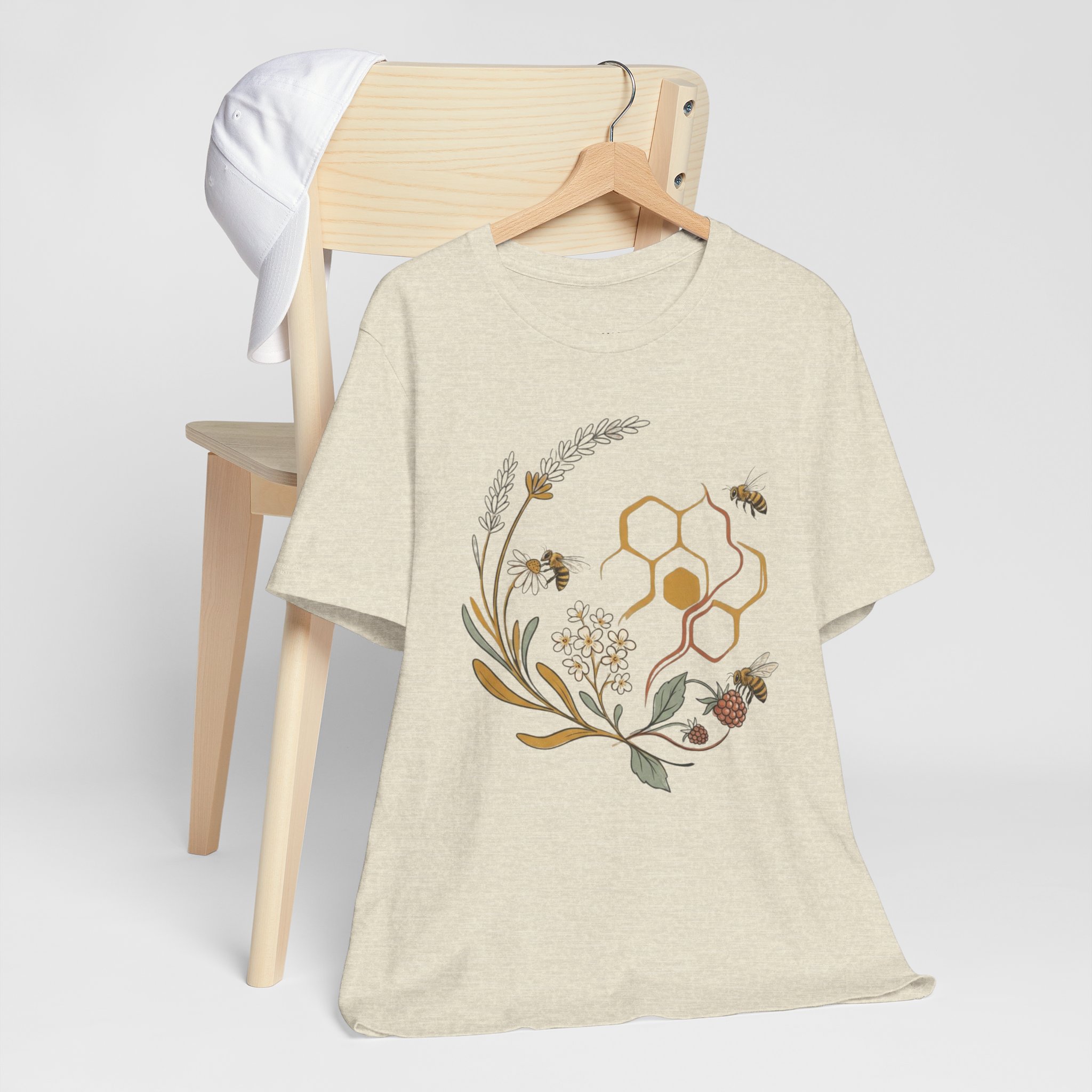 Honeycomb Floral T‑Shirt — Beekeeper Bee Supporter T-Shirt - Image 9