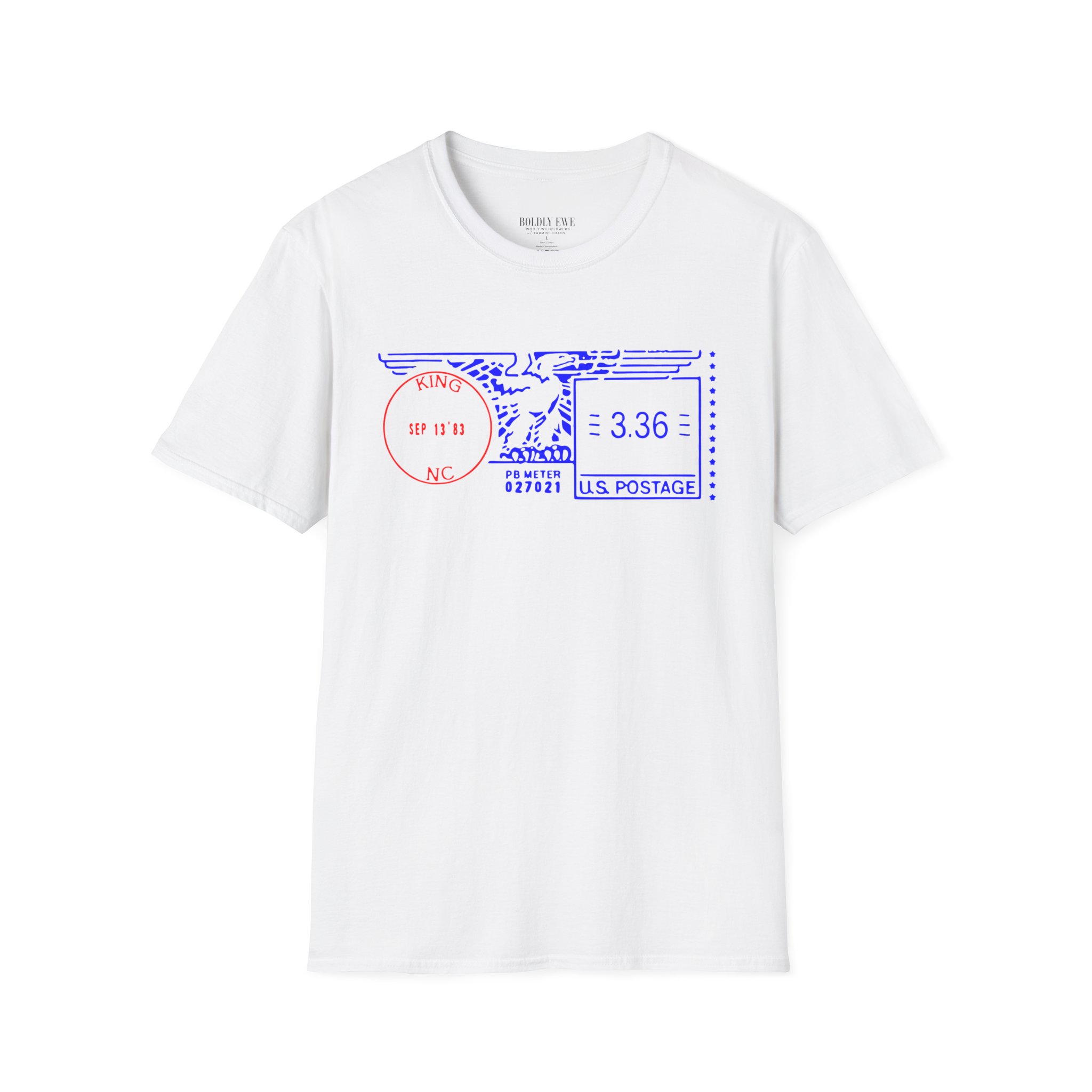 King NC Postage Code T-Shirt โ Vintage City Pride Tee - Image 5