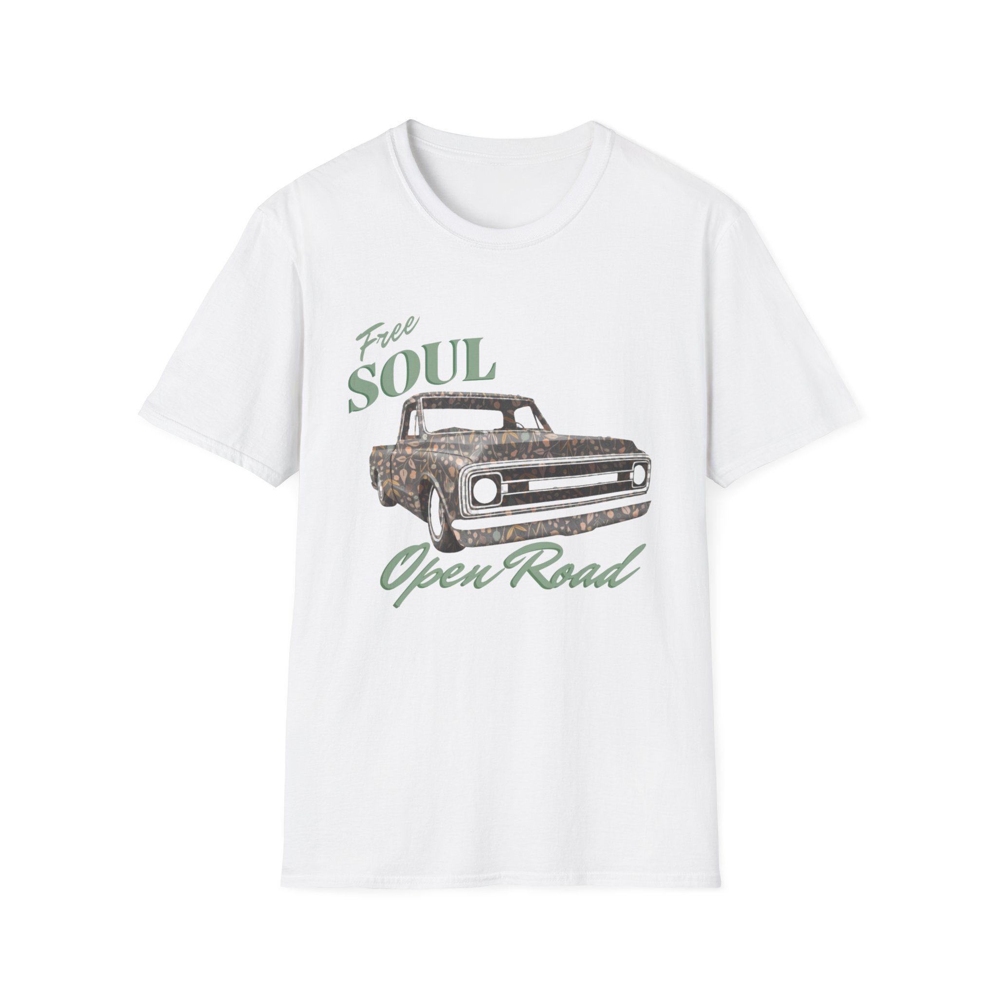 Women’s Vintage Floral Truck T-Shirt - Image 4