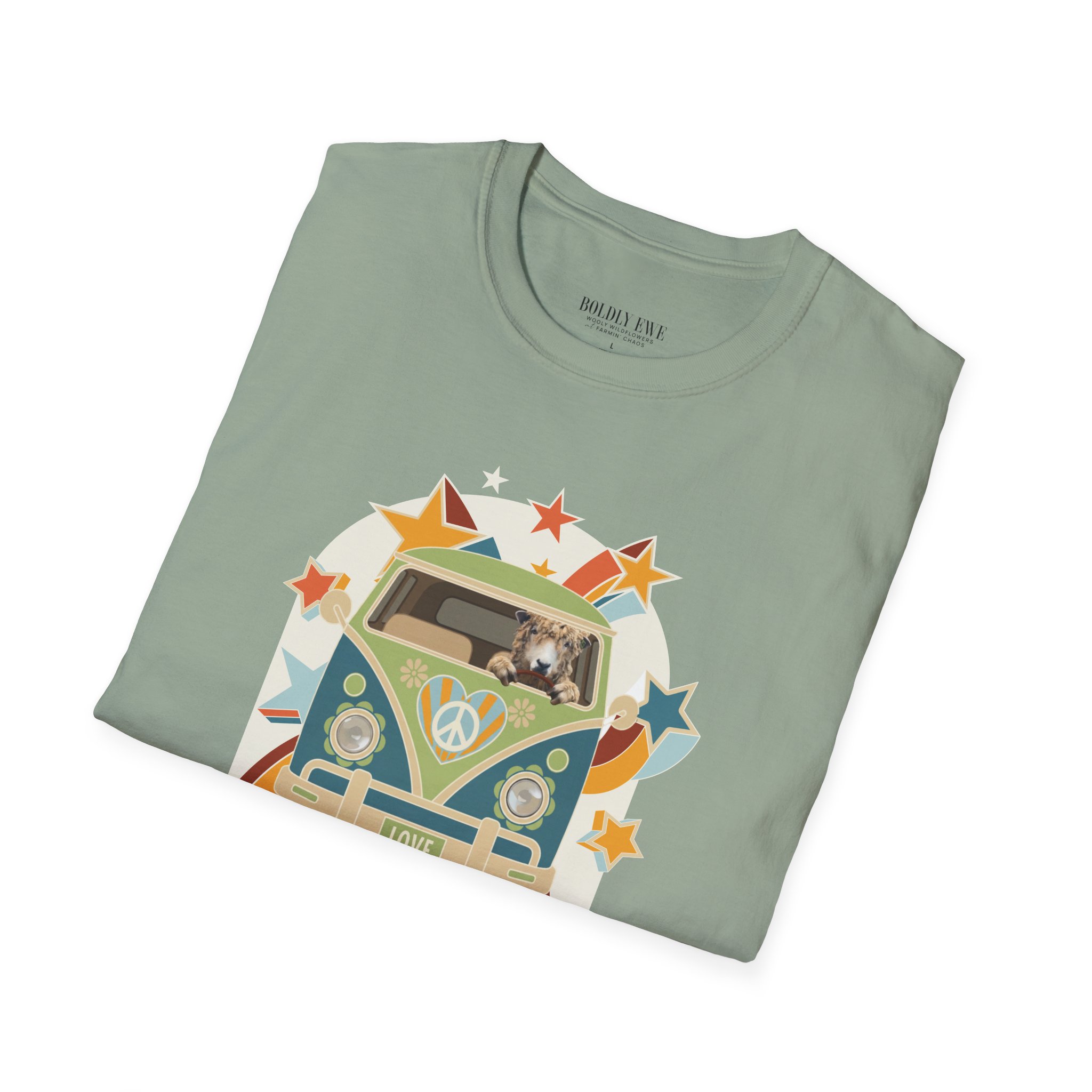 Retro VW Camper Van T-Shirt – Vintage Hippie Roadtrip Graphic Tee - Image 4