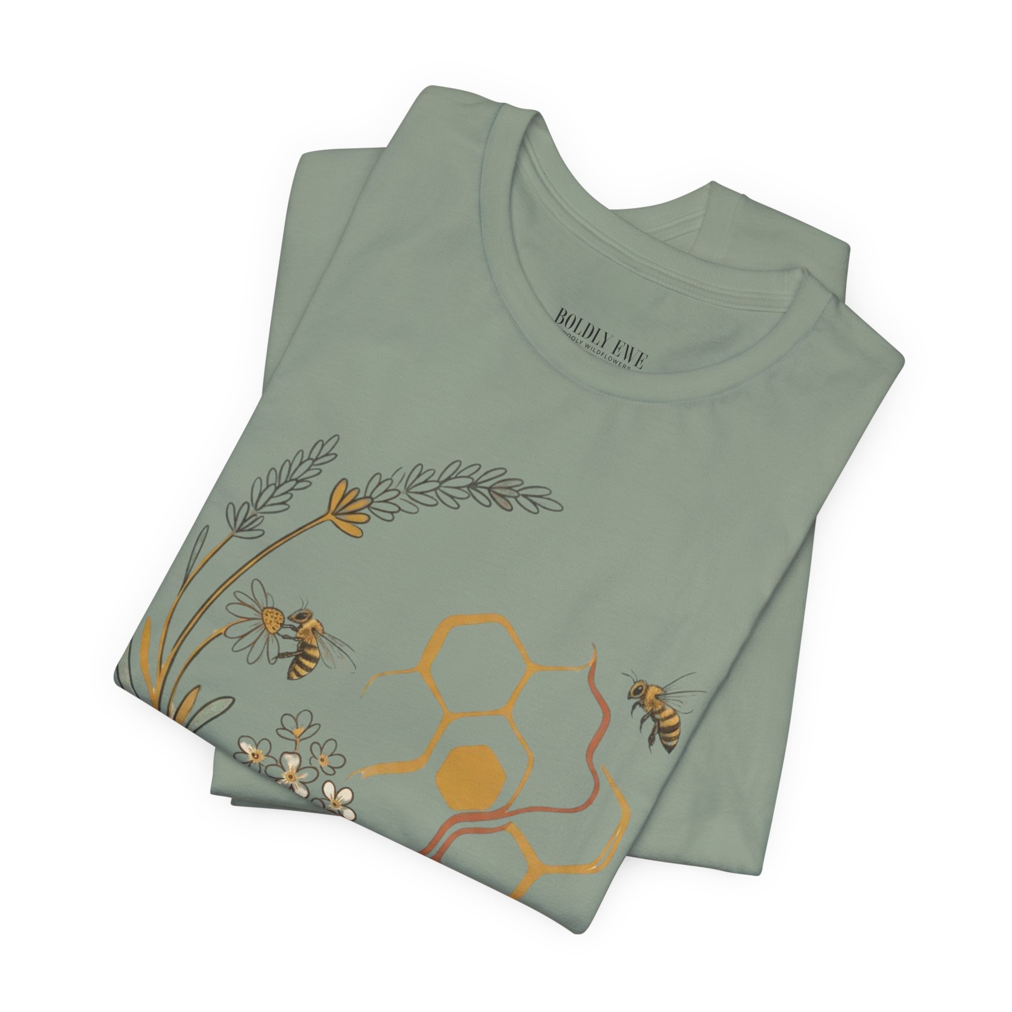Honeycomb Floral T‑Shirt — Beekeeper Bee Supporter T-Shirt - Image 11