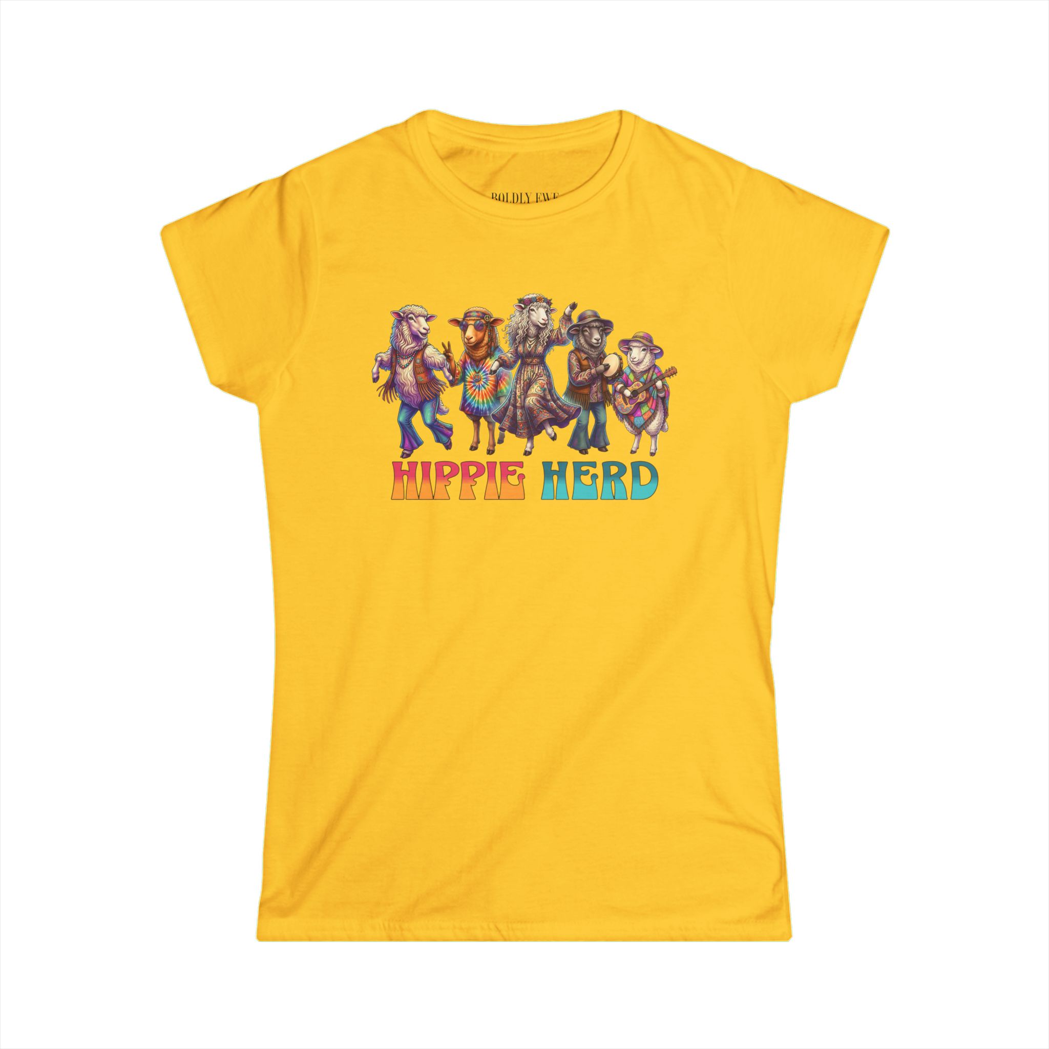 Hippie Herd Women's Tee – Vintage Boho Cowgirl Graphic Shirt - Image 5