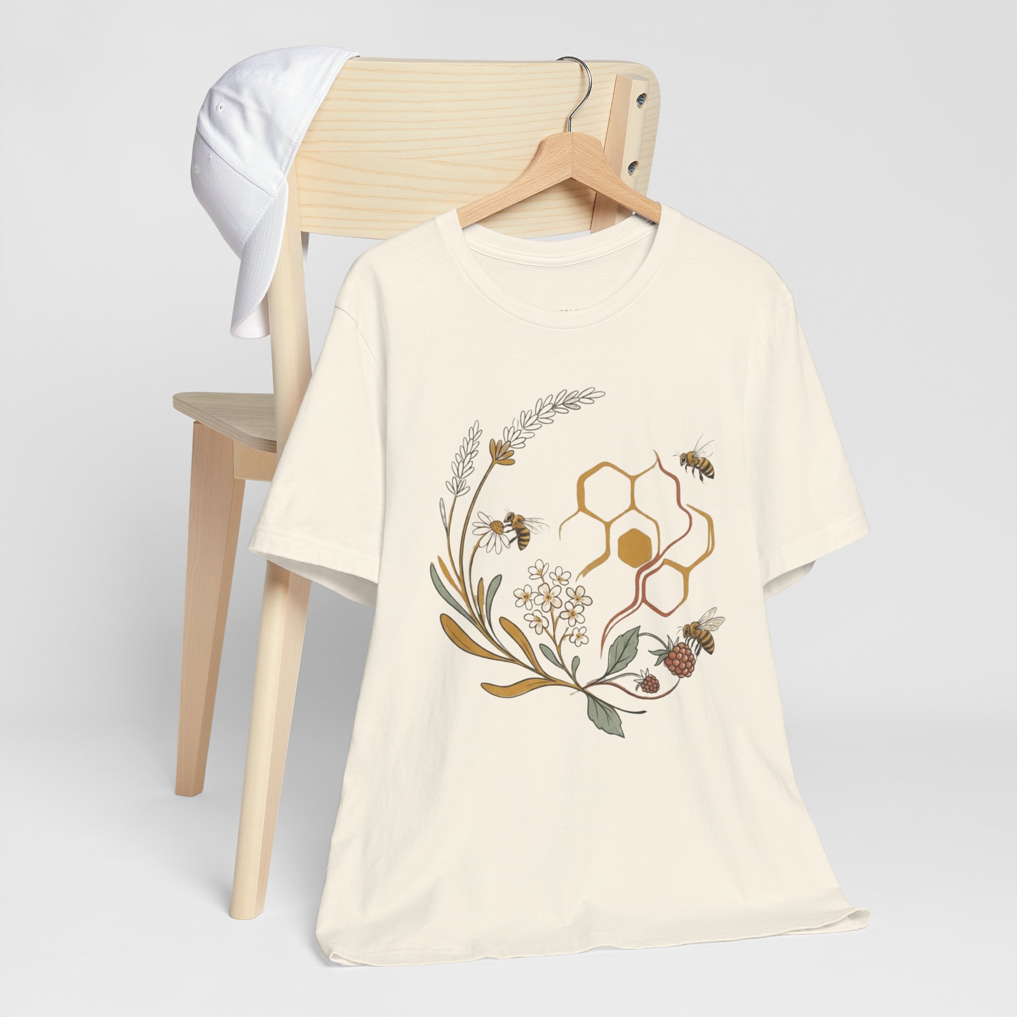 Honeycomb Floral T‑Shirt — Beekeeper Bee Supporter T-Shirt - Image 6