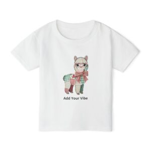 Personalized Toddler Lamb T-Shirt – Custom Name Patchwork Farm Animal Tee