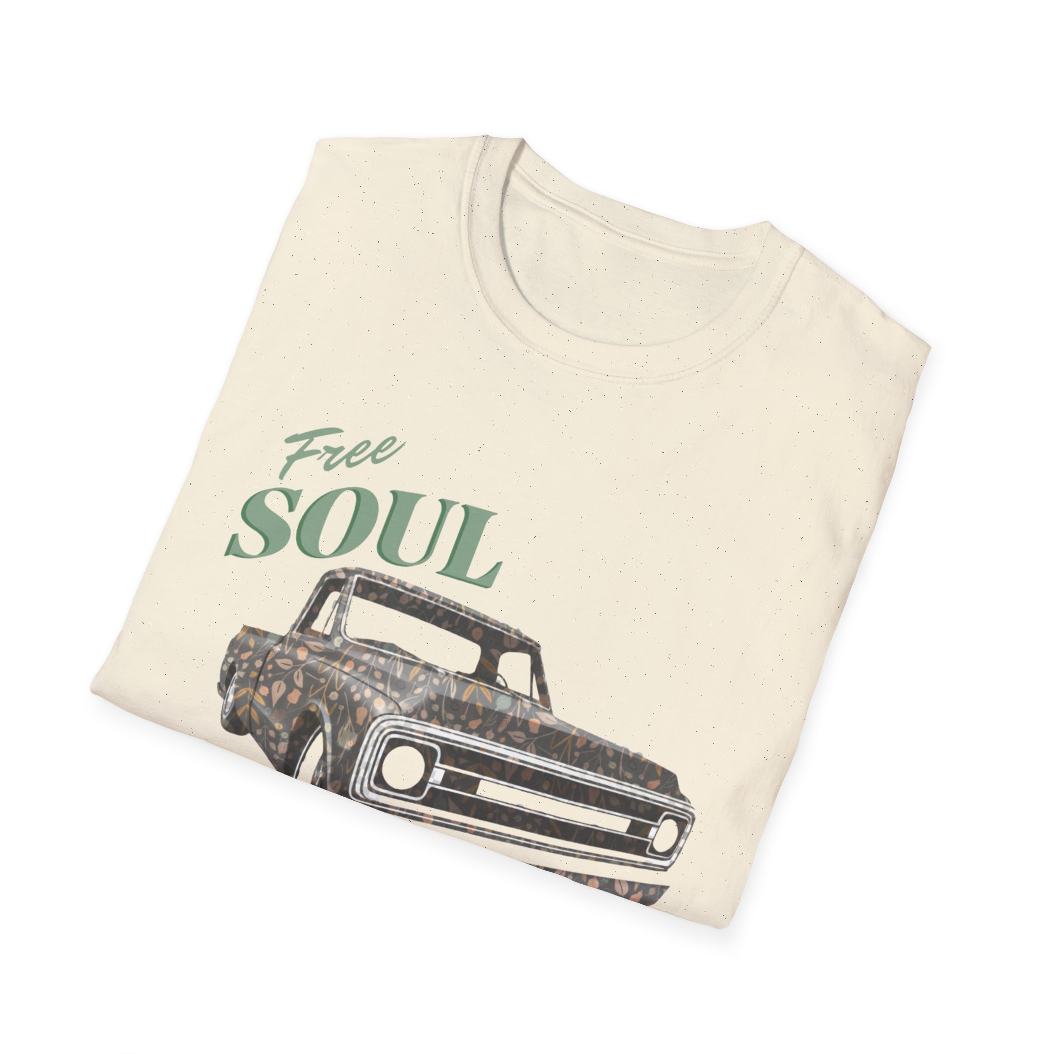 Women’s Vintage Floral Truck T-Shirt - Image 3
