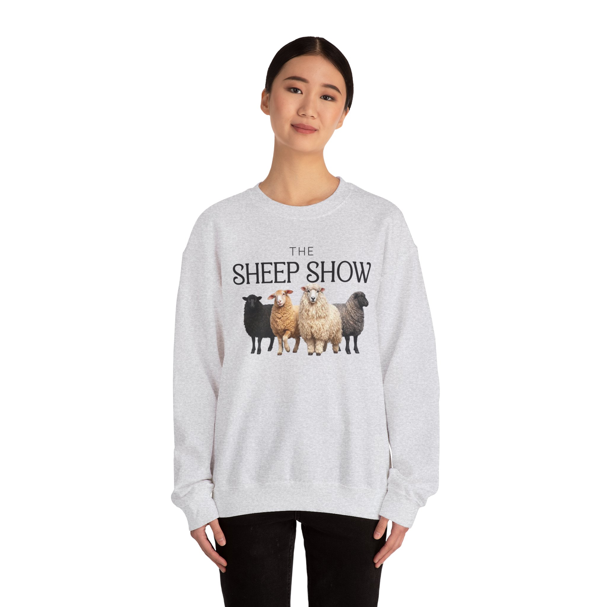 Sheep Show Sweatshirt | Farmin’ Chaos Blossom, Jangle, Aggie & Maple Crewneck - Image 5