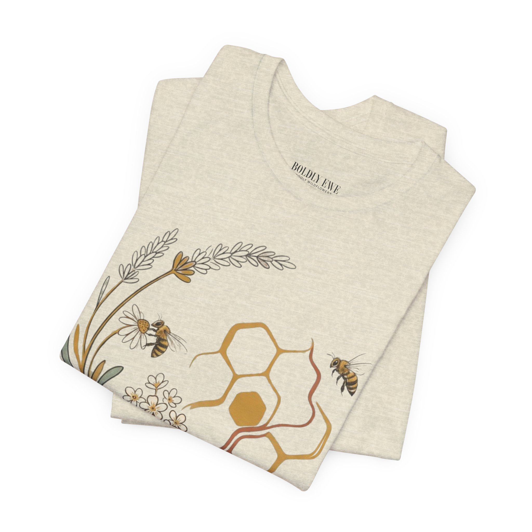 Honeycomb Floral T‑Shirt — Beekeeper Bee Supporter T-Shirt - Image 8