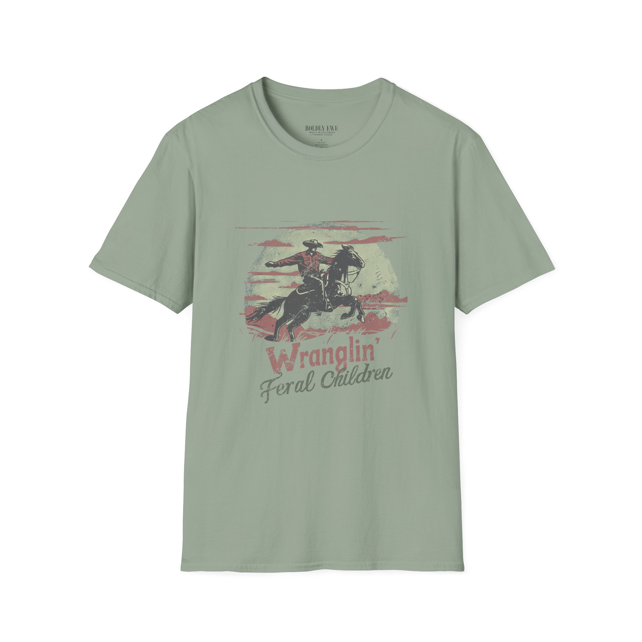 Wranglin Feral Children T-Shirt โ Funny Mom Western Horse Graphic Tee - Image 5