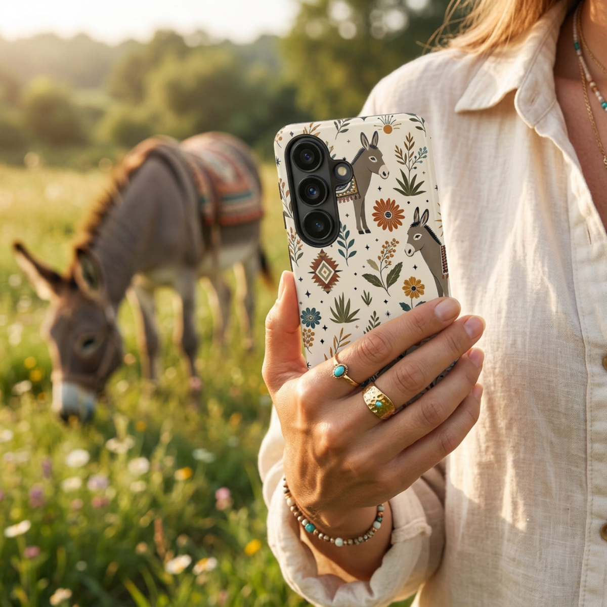 Boho Donkey Cell Phone Case - Image 4