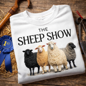 Sheep Show T-Shirt – Farm Graphic Tee Featuring Blossom, Jangle, Aggie & Maple