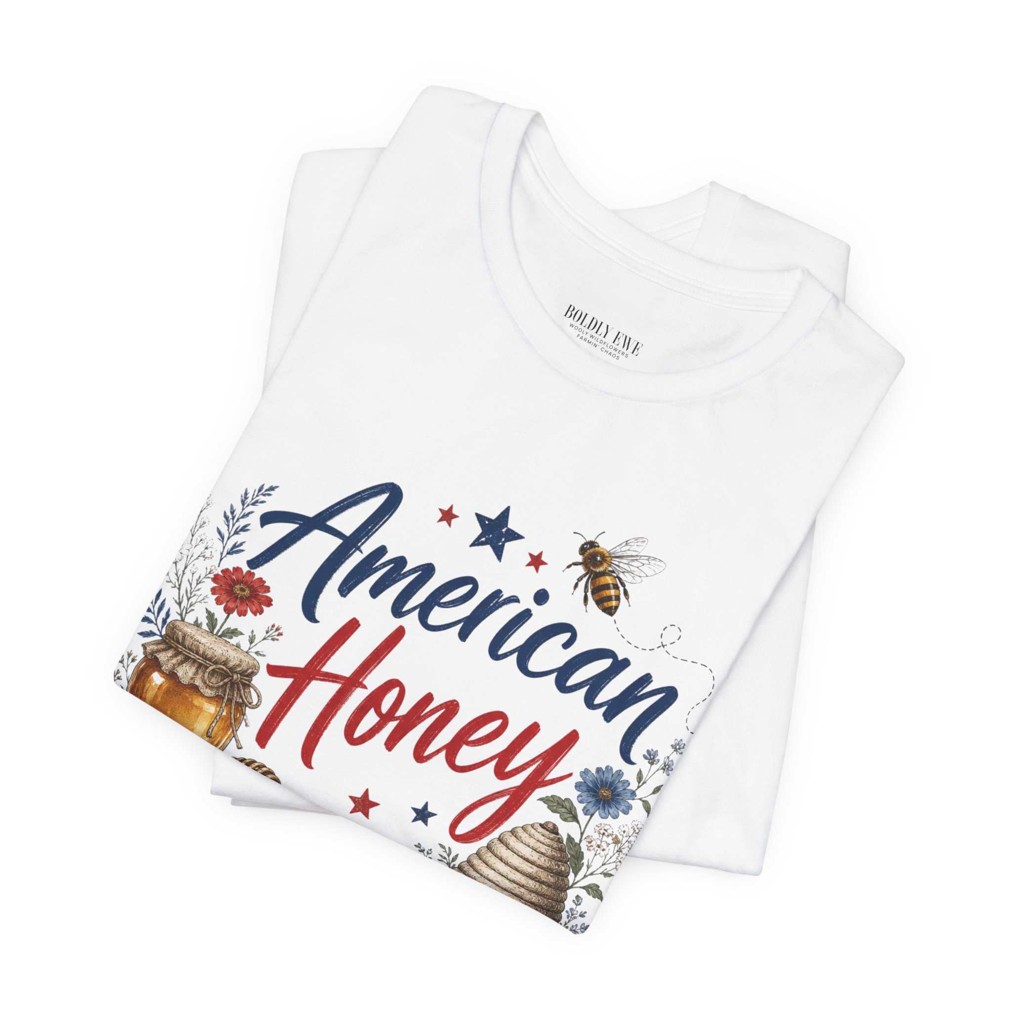 American Honey T-Shirt β Patriotic Lady Beekeeper Apparel - Image 4