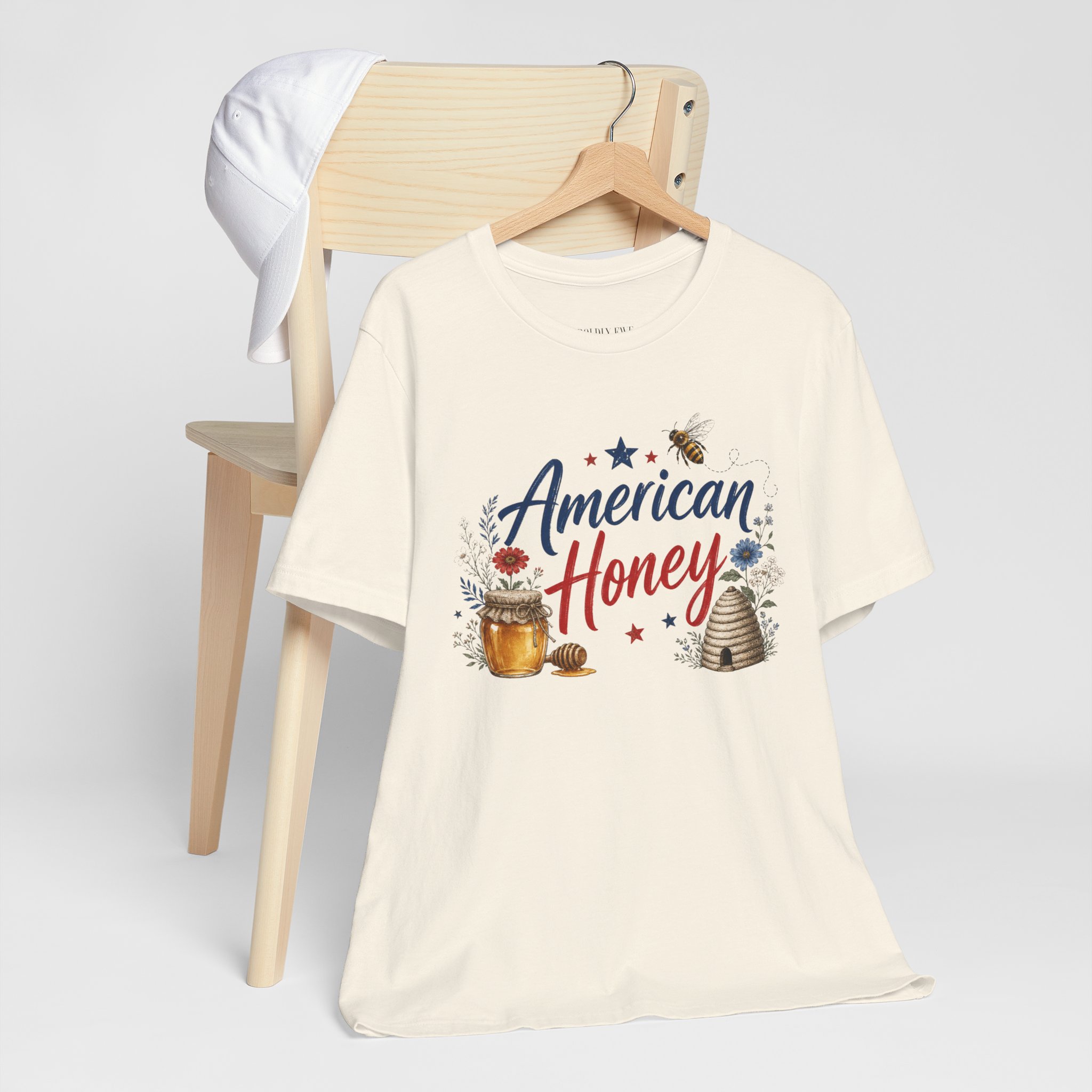 American Honey T-Shirt β Patriotic Lady Beekeeper Apparel - Image 3