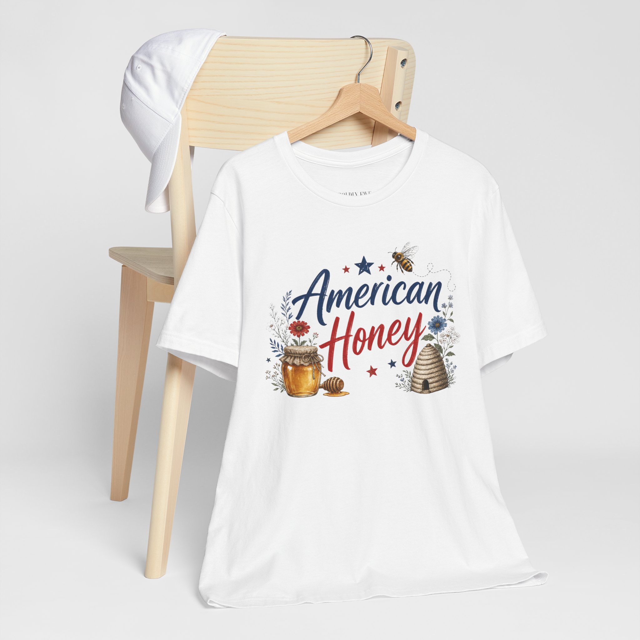 American Honey T-Shirt β Patriotic Lady Beekeeper Apparel - Image 7