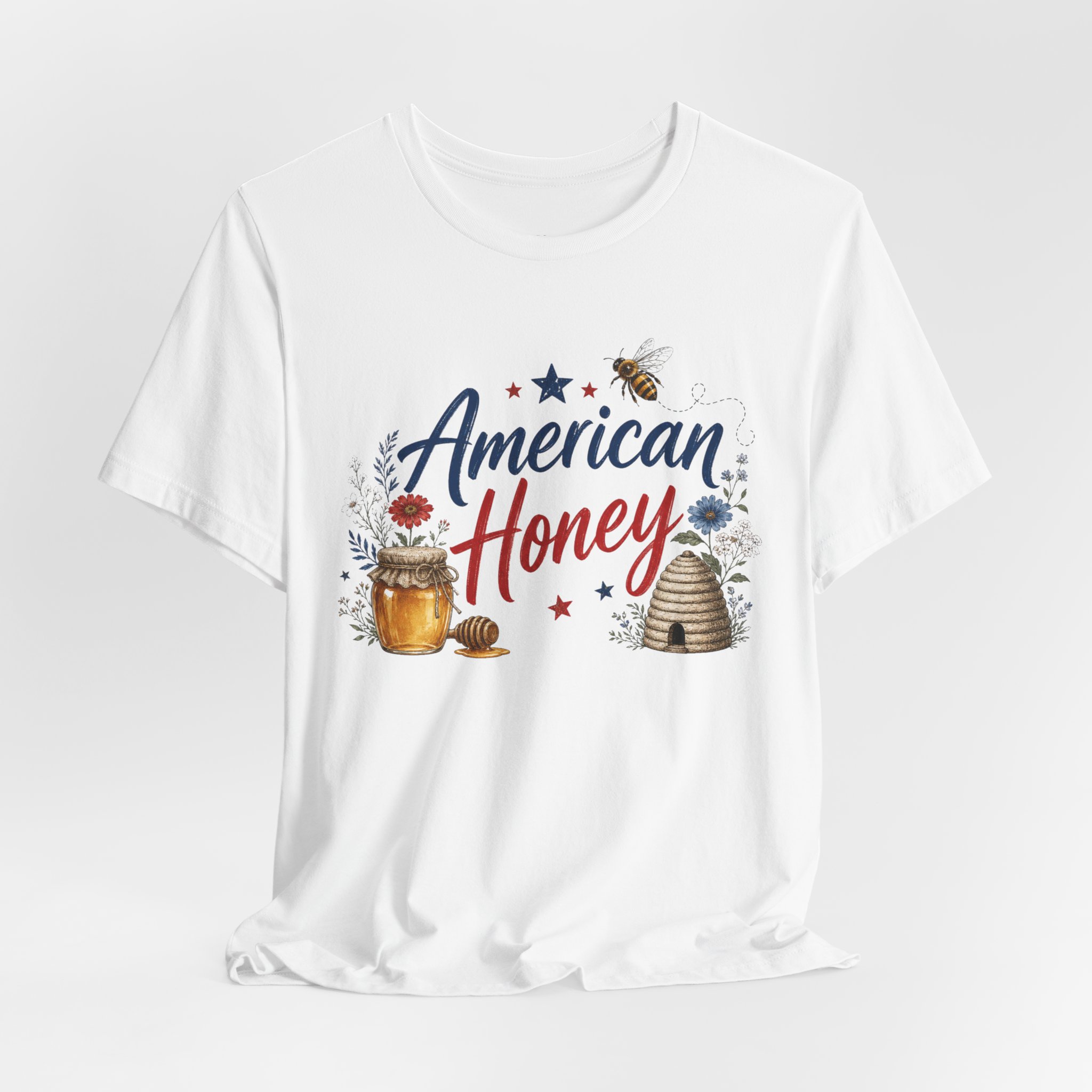 American Honey T-Shirt β Patriotic Lady Beekeeper Apparel - Image 6