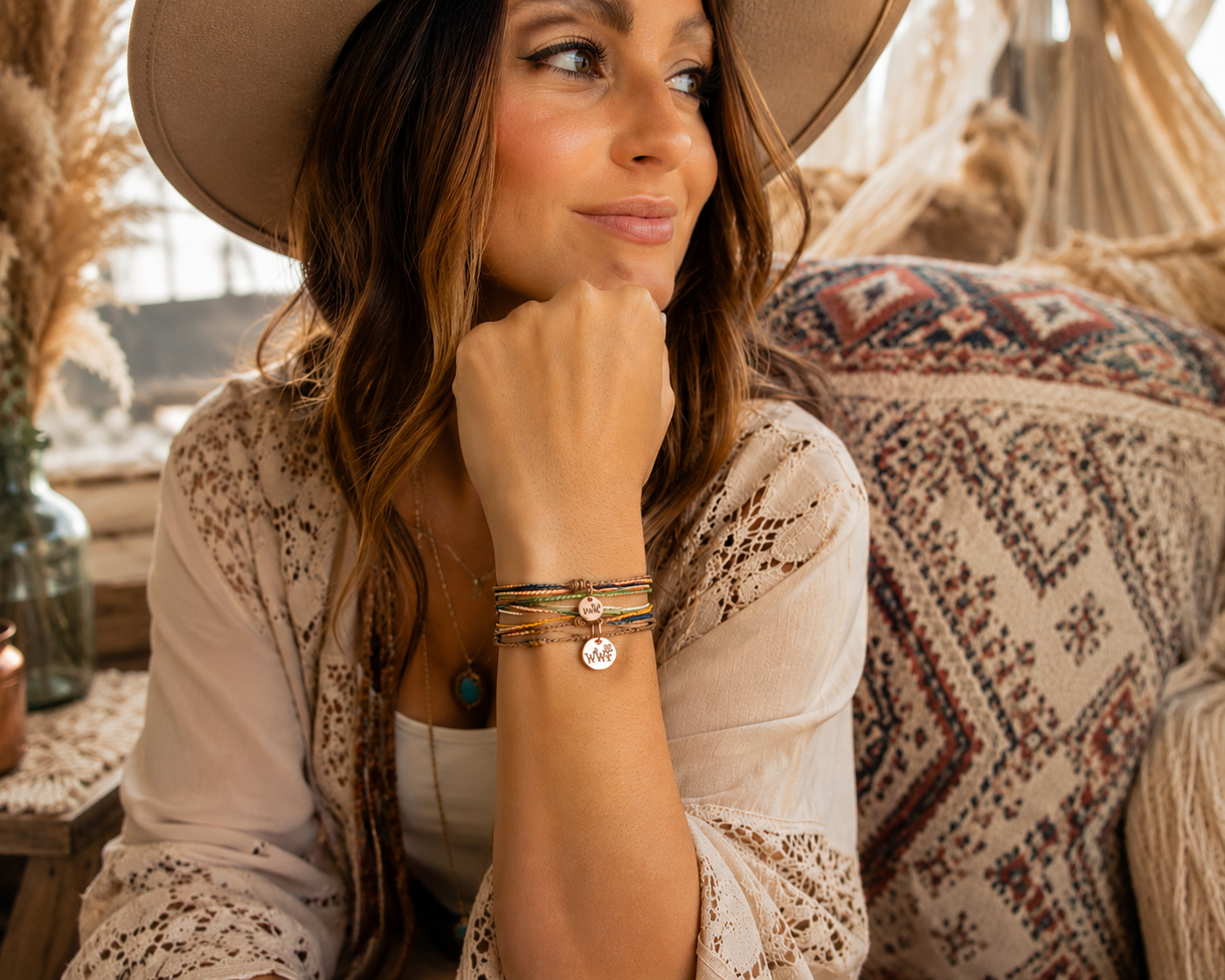 Wooly Wildflower Friendship Bracelets | Waterproof Boho Bracelets - Image 3