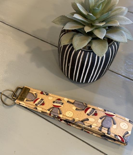 Farm Theme Wristlet Key Ring | Handmade Farmhouse Keychain Wristlet - Image 2