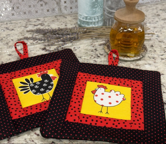 Handmade Farmhouse Potholders | Thick Country Kitchen Hot Pads - Image 6