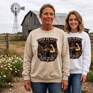 tough as nails soft as grace sweatshirt women's empowerment design inspirational women's sweatshirt with motivational quote faith inspired graphic sweatshirt for women strong woman apparel tough as nails soft as grace