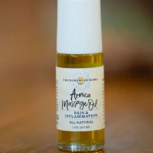 Handcrafted Arnica Roll-On with botanical ingredients by Wooly Wildflowers & Honey