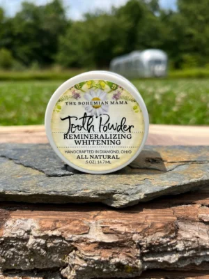 Natural Tooth Powder handcrafted by The Bohemian Mama