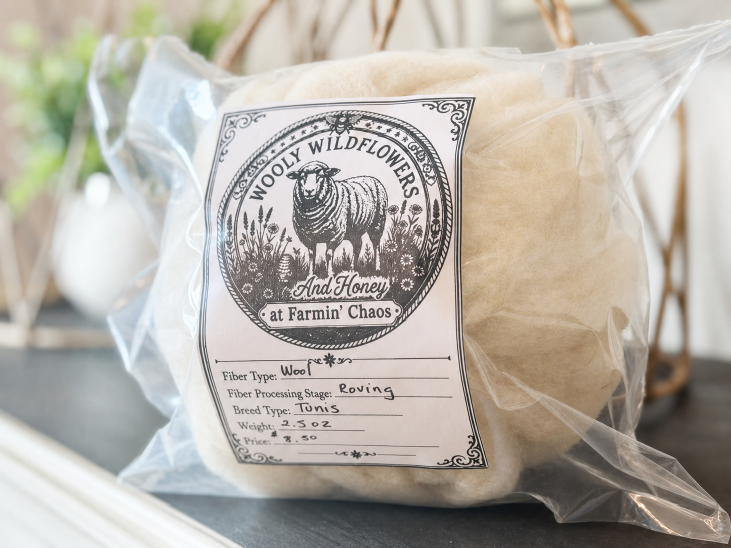 Tunis Roving natural wool roving ready to dye spin or felt