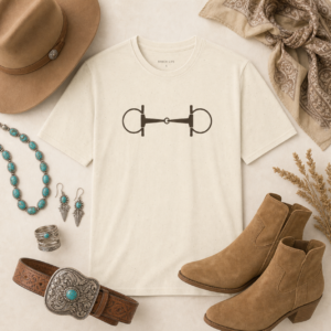 equestrian bit t shirt classic horse lover graphic horse bit graphic tee for women minimalist equestrian shirt for riders lightweight horse lover t shirt
